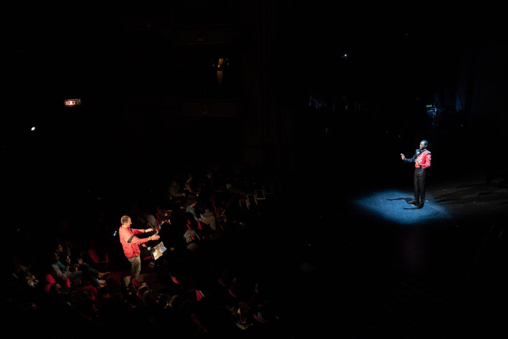Paul Pfeiffer: University of Georgia Redcoat Band Live (Apollo Theater, New York). 2019.