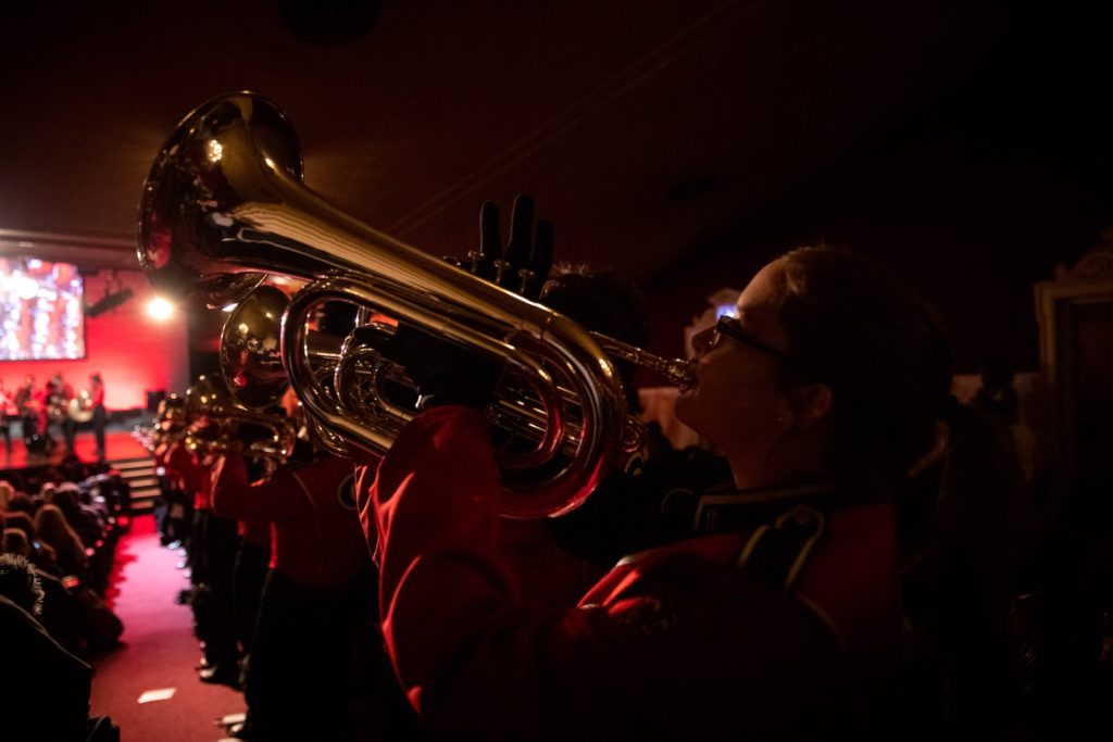 Paul Pfeiffer: University of Georgia Redcoat Band Live (Apollo Theater, New York). 2019. 