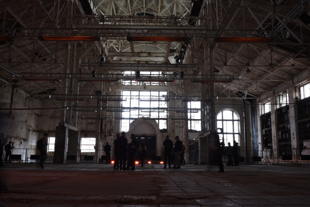 Transmission, Geometry of Now, 2017. Twenty-three-channel sound installation. Commissioned by GES-2, V-A-C Foundation for a week-long art and sound festival within the raw, emptied spaces of the decommissioned power station on the Bolotnaya Embankment, in the Yakimanka District of Moscow. Made in collaboration with Tony Myatt. Photo: Jana Winderen.