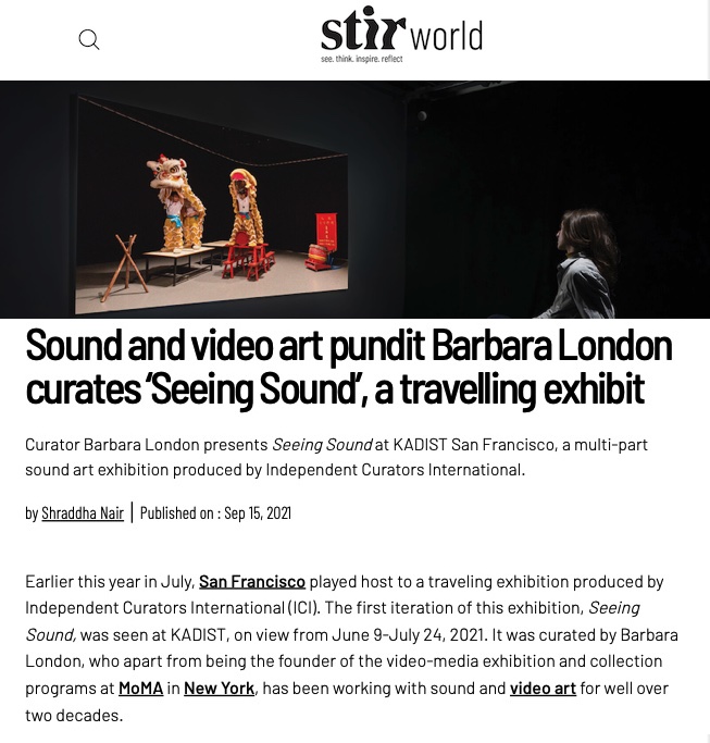 Stir review of Seeing Sound 20210915
