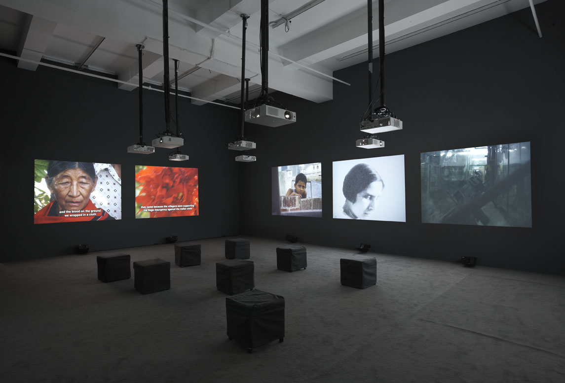 The Lightning Testimonies. 2007. 8-channel video (color and black-and-white, sound). Image courtesy the artist and the Marian Goodman Gallery. ©Amar Kawar.