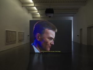 “Ed Atkins: Get Life/Love’s Work,” 2021. Exhibition view: New Museum, New York. Photo credit, Dario Lasagni